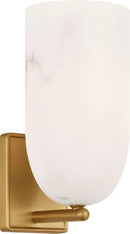 One Light Wall Sconce<br /><span style="color:#4AB0CE;">Entrega: 4-10 dias en USA</span><br /><span style="color:#4AB0CE;font-size:60%;">PREGUNTE POR ENTREGA EN PANAMA</span><br />Collection: Savina<br />Finish: Burnished Brass | Burnished Brass