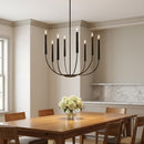 Visual Comfort Studio - EC1198AI - Eight Light Chandelier - Lois - Aged Iron | Aged Iron