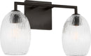 Two Light Bath<br /><span style="color:#4AB0CE;">Entrega: 4-10 dias en USA</span><br /><span style="color:#4AB0CE;font-size:60%;">PREGUNTE POR ENTREGA EN PANAMA</span><br />Collection: Serafina<br />Finish: Aged Iroged Iron