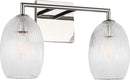 Two Light Bath<br /><span style="color:#4AB0CE;">Entrega: 4-10 dias en USA</span><br /><span style="color:#4AB0CE;font-size:60%;">PREGUNTE POR ENTREGA EN PANAMA</span><br />Collection: Serafina<br />Finish: Polished Nickel | Polished Nickel