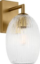 One Light Wall Sconce<br /><span style="color:#4AB0CE;">Entrega: 4-10 dias en USA</span><br /><span style="color:#4AB0CE;font-size:60%;">PREGUNTE POR ENTREGA EN PANAMA</span><br />Collection: Serafina<br />Finish: Burnished Brass | Burnished Brass