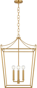 Four Light Lantern<br /><span style="color:#4AB0CE;">Entrega: 4-10 dias en USA</span><br /><span style="color:#4AB0CE;font-size:60%;">PREGUNTE POR ENTREGA EN PANAMA</span><br />Collection: Carlyle<br />Finish: Burnished Brass | Burnished Brass