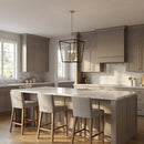 Visual Comfort Studio - KSC1183MBK - Three Light Lantern - Carlyle - Midnight Black | Burnished Brass