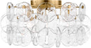 Three Light Flush Mount<br /><span style="color:#4AB0CE;">Entrega: 4-10 dias en USA</span><br /><span style="color:#4AB0CE;font-size:60%;">PREGUNTE POR ENTREGA EN PANAMA</span><br />Collection: Candace<br />Finish: Burnished Brass | Burnished Brass