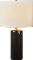 One Light Table Lamp<br /><span style="color:#4AB0CE;">Entrega: 4-10 dias en USA</span><br /><span style="color:#4AB0CE;font-size:60%;">PREGUNTE POR ENTREGA EN PANAMA</span><br />Collection: Lauren<br />Finish: Black Ceramic | Black Ceramic