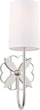 One Light Wall Sconce<br /><span style="color:#4AB0CE;">Entrega: 4-10 dias en USA</span><br /><span style="color:#4AB0CE;font-size:60%;">PREGUNTE POR ENTREGA EN PANAMA</span><br />Collection: Spencer<br />Finish: Polished Nickel | Polished Nickel