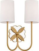 Two Light Wall Sconce<br /><span style="color:#4AB0CE;">Entrega: 4-10 dias en USA</span><br /><span style="color:#4AB0CE;font-size:60%;">PREGUNTE POR ENTREGA EN PANAMA</span><br />Collection: Spencer<br />Finish: Burnished Brass/Burnished Brass