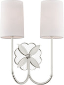 Two Light Wall Sconce<br /><span style="color:#4AB0CE;">Entrega: 4-10 dias en USA</span><br /><span style="color:#4AB0CE;font-size:60%;">PREGUNTE POR ENTREGA EN PANAMA</span><br />Collection: Spencer<br />Finish: Polished Nickel | Polished Nickel