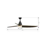 Minka Aire - F758L-DB/HBR - 65" Ceiling Fan - Lirden - Dark Bronze