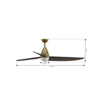 Minka Aire - F758L-HBR/DB - 65" Ceiling Fan - Lirden - Heritage Brass
