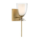 One Light Wall Sconce<br /><span style="color:#4AB0CE;">Entrega: 4-10 dias en USA</span><br /><span style="color:#4AB0CE;font-size:60%;">PREGUNTE POR ENTREGA EN PANAMA</span><br />Collection: Elowen<br />Finish: Legacy Brass