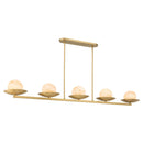 Five Light Linear Chandelier<br /><span style="color:#4AB0CE;">Entrega: 4-10 dias en USA</span><br /><span style="color:#4AB0CE;font-size:60%;">PREGUNTE POR ENTREGA EN PANAMA</span><br />Collection: Olenne<br />Finish: Legacy Brass