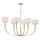Six Light Linear Chandelier<br /><span style="color:#4AB0CE;">Entrega: 4-10 dias en USA</span><br /><span style="color:#4AB0CE;font-size:60%;">PREGUNTE POR ENTREGA EN PANAMA</span><br />Collection: Molvene<br />Finish: Legacy Brass