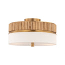 Three Light Semi-Flush Mount<br /><span style="color:#4AB0CE;">Entrega: 2-3 semanas en USA</span><br /><span style="color:#4AB0CE;font-size:60%;">PREGUNTE POR ENTREGA EN PANAMA</span><br />Collection: Nebri<br />Finish: Legacy Brass