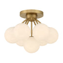 Seven Light Semi-Flush Mount<br /><span style="color:#4AB0CE;">Entrega: 4-10 dias en USA</span><br /><span style="color:#4AB0CE;font-size:60%;">PREGUNTE POR ENTREGA EN PANAMA</span><br />Collection: Lunara<br />Finish: Legacy Brass