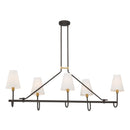 Five Light Linear Chandelier<br /><span style="color:#4AB0CE;">Entrega: 4-10 dias en USA</span><br /><span style="color:#4AB0CE;font-size:60%;">PREGUNTE POR ENTREGA EN PANAMA</span><br />Collection: Bellforge<br />Finish: Legacy Brass