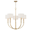 Five Light Chandelier<br /><span style="color:#4AB0CE;">Entrega: 4-10 dias en USA</span><br /><span style="color:#4AB0CE;font-size:60%;">PREGUNTE POR ENTREGA EN PANAMA</span><br />Collection: Molvene<br />Finish: Legacy Brass