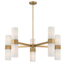 Ten Light Chandelier<br /><span style="color:#4AB0CE;">Entrega: 4-10 dias en USA</span><br /><span style="color:#4AB0CE;font-size:60%;">PREGUNTE POR ENTREGA EN PANAMA</span><br />Collection: Delgada<br />Finish: Legacy Brass