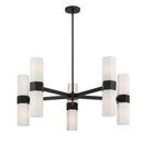 Ten Light Chandelier<br /><span style="color:#4AB0CE;">Entrega: 4-10 dias en USA</span><br /><span style="color:#4AB0CE;font-size:60%;">PREGUNTE POR ENTREGA EN PANAMA</span><br />Collection: Delgada<br />Finish: Dark Matte Black