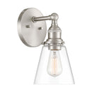 One Light Bath Sconce<br /><span style="color:#4AB0CE;">Entrega: 4-10 dias en USA</span><br /><span style="color:#4AB0CE;font-size:60%;">PREGUNTE POR ENTREGA EN PANAMA</span><br />Collection: Barwell<br />Finish: Brushed Nickel