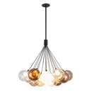 Kuzco Lighting - CH3128-BK/MGL - LED Chandelier - Bolla - Black/Mixed Glass