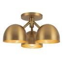 Kuzco Lighting - SF13312-BG - Three Light Semi-Flush Mount - Fosso - Brushed Gold