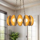LED Chandelier<br /><span style="color:#4AB0CE;">Entrega: 4-10 dias en USA</span><br /><span style="color:#4AB0CE;font-size:60%;">PREGUNTE POR ENTREGA EN PANAMA</span><br />Collection: Cortez<br />Finish: Vintage Brass