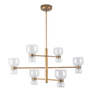 LED Chandelier<br /><span style="color:#4AB0CE;">Entrega: 1-2 semanas en USA</span><br /><span style="color:#4AB0CE;font-size:60%;">PREGUNTE POR ENTREGA EN PANAMA</span><br />Collection: Sutton<br />Finish: Vintage Brass/Clear Glass