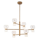 LED Chandelier<br /><span style="color:#4AB0CE;">Entrega: 1-2 semanas en USA</span><br /><span style="color:#4AB0CE;font-size:60%;">PREGUNTE POR ENTREGA EN PANAMA</span><br />Collection: Sutton<br />Finish: Vintage Brass/Clear Glass