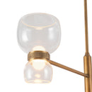 LED Chandelier<br /><span style="color:#4AB0CE;">Entrega: 1-2 semanas en USA</span><br /><span style="color:#4AB0CE;font-size:60%;">PREGUNTE POR ENTREGA EN PANAMA</span><br />Collection: Sutton<br />Finish: Vintage Brass/Clear Glass