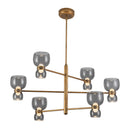 LED Chandelier<br /><span style="color:#4AB0CE;">Entrega: 1-2 semanas en USA</span><br /><span style="color:#4AB0CE;font-size:60%;">PREGUNTE POR ENTREGA EN PANAMA</span><br />Collection: Sutton<br />Finish: Vintage Brass/Smoked Glass