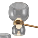 LED Chandelier<br /><span style="color:#4AB0CE;">Entrega: 1-2 semanas en USA</span><br /><span style="color:#4AB0CE;font-size:60%;">PREGUNTE POR ENTREGA EN PANAMA</span><br />Collection: Sutton<br />Finish: Vintage Brass/Smoked Glass