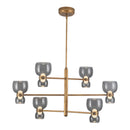 LED Chandelier<br /><span style="color:#4AB0CE;">Entrega: 1-2 semanas en USA</span><br /><span style="color:#4AB0CE;font-size:60%;">PREGUNTE POR ENTREGA EN PANAMA</span><br />Collection: Sutton<br />Finish: Vintage Brass/Smoked Glass