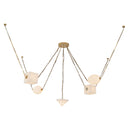 Alora - CH360105PTBAR - LED Chandelier - Mineral - Patina Brass/Alabaster