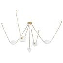 LED Chandelier<br /><span style="color:#4AB0CE;">Entrega: 4-10 dias en USA</span><br /><span style="color:#4AB0CE;font-size:60%;">PREGUNTE POR ENTREGA EN PANAMA</span><br />Collection: Mineral<br />Finish: Patina Brass/Opal Glass