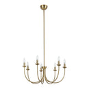 Seven Light Chandelier<br /><span style="color:#4AB0CE;">Entrega: 4-10 dias en USA</span><br /><span style="color:#4AB0CE;font-size:60%;">PREGUNTE POR ENTREGA EN PANAMA</span><br />Collection: Ember<br />Finish: Brushed Gold