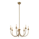 Seven Light Chandelier<br /><span style="color:#4AB0CE;">Entrega: 4-10 dias en USA</span><br /><span style="color:#4AB0CE;font-size:60%;">PREGUNTE POR ENTREGA EN PANAMA</span><br />Collection: Ember<br />Finish: Brushed Gold