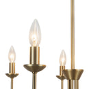 Seven Light Chandelier<br /><span style="color:#4AB0CE;">Entrega: 4-10 dias en USA</span><br /><span style="color:#4AB0CE;font-size:60%;">PREGUNTE POR ENTREGA EN PANAMA</span><br />Collection: Ember<br />Finish: Brushed Gold