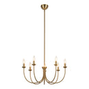 Seven Light Chandelier<br /><span style="color:#4AB0CE;">Entrega: 4-10 dias en USA</span><br /><span style="color:#4AB0CE;font-size:60%;">PREGUNTE POR ENTREGA EN PANAMA</span><br />Collection: Ember<br />Finish: Brushed Gold