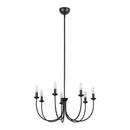 Seven Light Chandelier<br /><span style="color:#4AB0CE;">Entrega: 4-10 dias en USA</span><br /><span style="color:#4AB0CE;font-size:60%;">PREGUNTE POR ENTREGA EN PANAMA</span><br />Collection: Ember<br />Finish: Matte Black