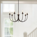 Seven Light Chandelier<br /><span style="color:#4AB0CE;">Entrega: 4-10 dias en USA</span><br /><span style="color:#4AB0CE;font-size:60%;">PREGUNTE POR ENTREGA EN PANAMA</span><br />Collection: Ember<br />Finish: Matte Black