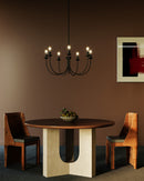 Alora - CH419726MB - Seven Light Chandelier - Ember - Matte Black
