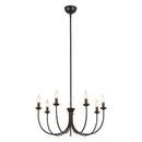 Alora - CH419726MB - Seven Light Chandelier - Ember - Matte Black