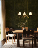 Alora - CH445330BGWL - Three Light Chandelier - Sloan - Brushed Gold/White Linen