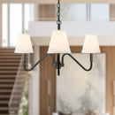 Alora - CH445330MBWL - Three Light Chandelier - Sloan - Matte Black/White Linen