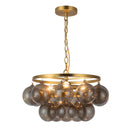 Three Light Chandelier<br /><span style="color:#4AB0CE;">Entrega: 4-10 dias en USA</span><br /><span style="color:#4AB0CE;font-size:60%;">PREGUNTE POR ENTREGA EN PANAMA</span><br />Collection: Faye<br />Finish: Brushed Gold/Smoked Glass