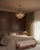 Alora - CH654624BGRC - Six Light Chandelier - Faye - Brushed Gold/Clear Ribbed Glass
