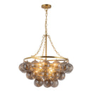 Six Light Chandelier<br /><span style="color:#4AB0CE;">Entrega: 4-10 dias en USA</span><br /><span style="color:#4AB0CE;font-size:60%;">PREGUNTE POR ENTREGA EN PANAMA</span><br />Collection: Faye<br />Finish: Brushed Gold/Smoked Glass