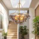 Alora - CH654624BGSM - Six Light Chandelier - Faye - Brushed Gold/Smoked Glass