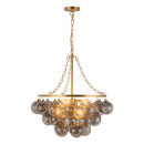 Six Light Chandelier<br /><span style="color:#4AB0CE;">Entrega: 4-10 dias en USA</span><br /><span style="color:#4AB0CE;font-size:60%;">PREGUNTE POR ENTREGA EN PANAMA</span><br />Collection: Faye<br />Finish: Brushed Gold/Smoked Glass